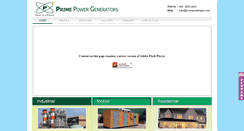 Desktop Screenshot of primepowergenerators.com