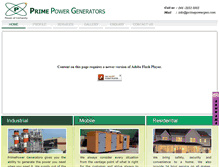 Tablet Screenshot of primepowergenerators.com